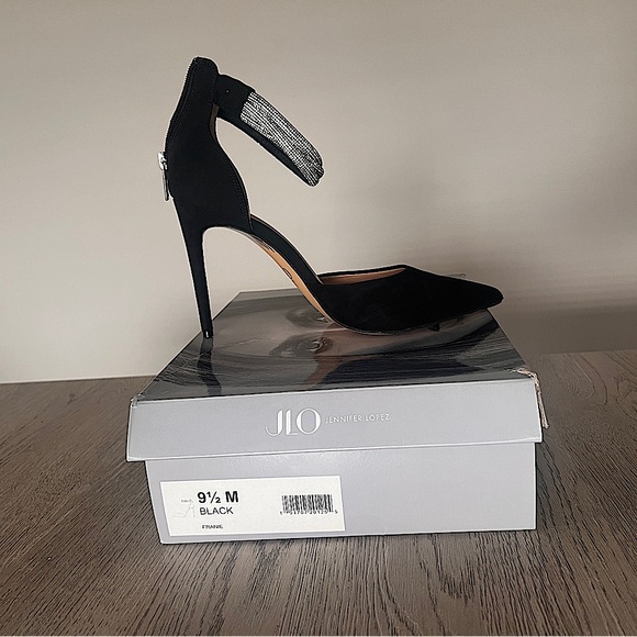 JLO Black Suede Pumps - Picture 1 of 4